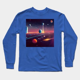 Interplanetary Spaceport Long Sleeve T-Shirt